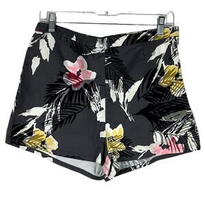 Kimchi Blue Gray Tropical Print Pink Yellow White Side Zip Shorts Size 12 EUC